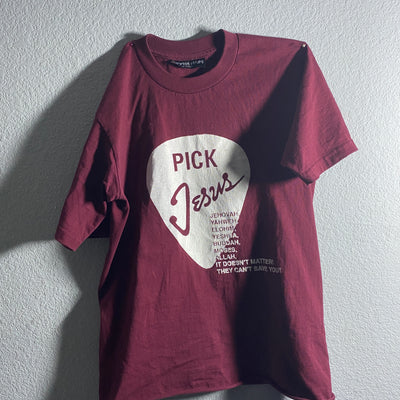 pick jesus tee (maroon)